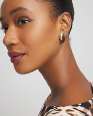 Chico's Tortoise Marble Clip-On Earrings NEUTRAL