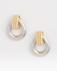 Chico's No Droop™ Mixed-Metal Teardrop Clip-On Earrings MIXED METALS
