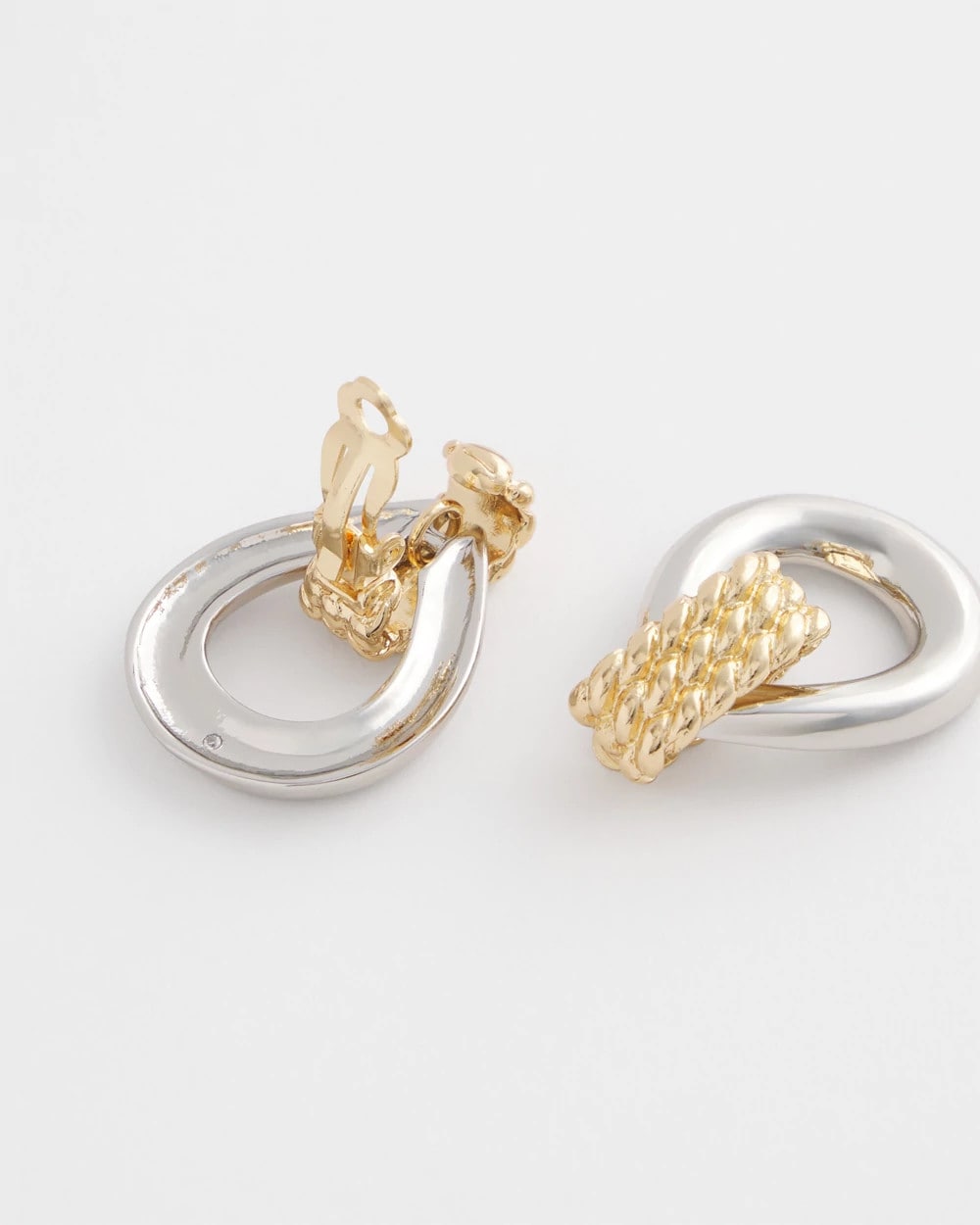 Chico's No Droop™ Mixed-Metal Teardrop Clip-On Earrings MIXED METALS
