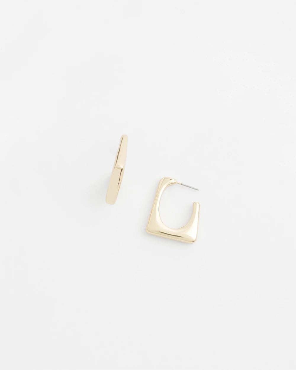 Chico's No Droop® Gold Tone Square Hoops GOLD