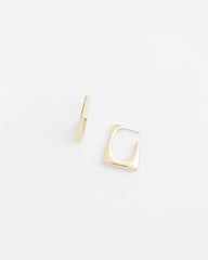 Chico's No Droop® Gold Tone Square Hoops GOLD