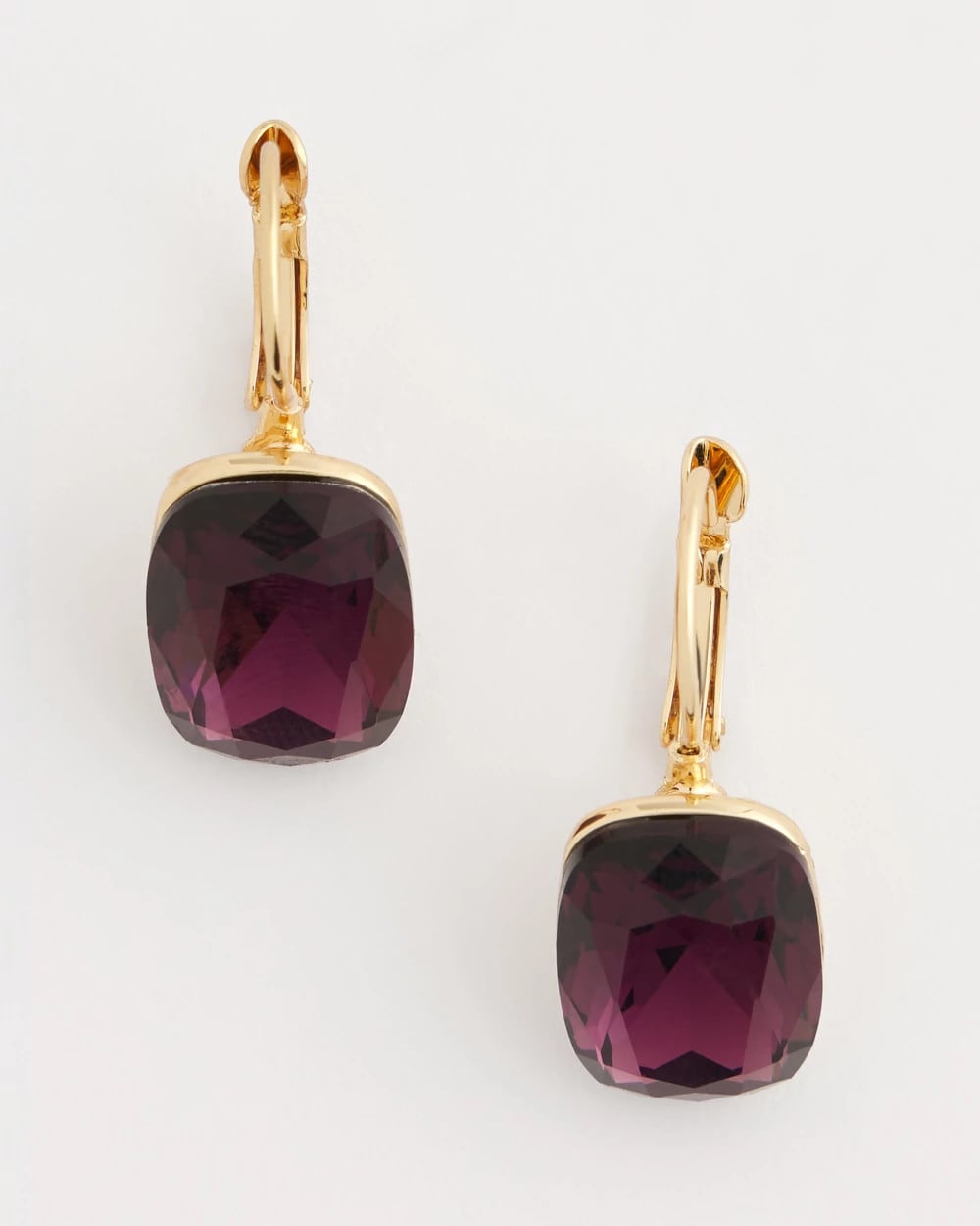 Chico's Purple Gem Drop Earrings PURPLE