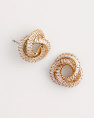 Chico's Goldtone Twisted Stud Earrings GOLD