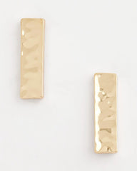Chico's Ash Gold Collection Square Drop Earrings GOLD