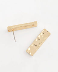 Chico's Ash Gold Collection Square Drop Earrings GOLD