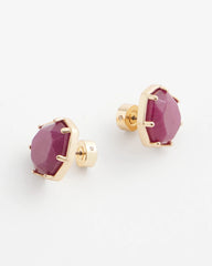 Chico's No Droop® Jade Stud Earrings RED