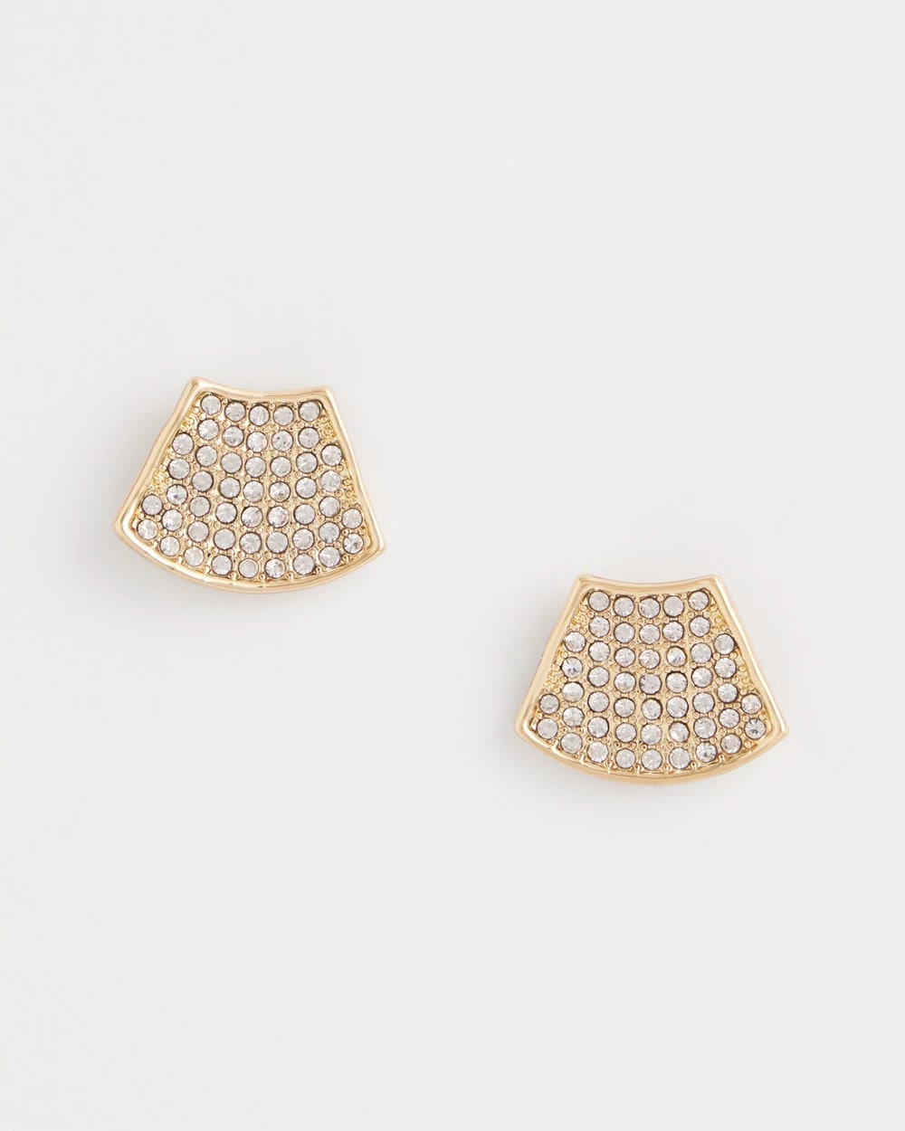 Chico's Gold Glitz Fan Earrings GOLD