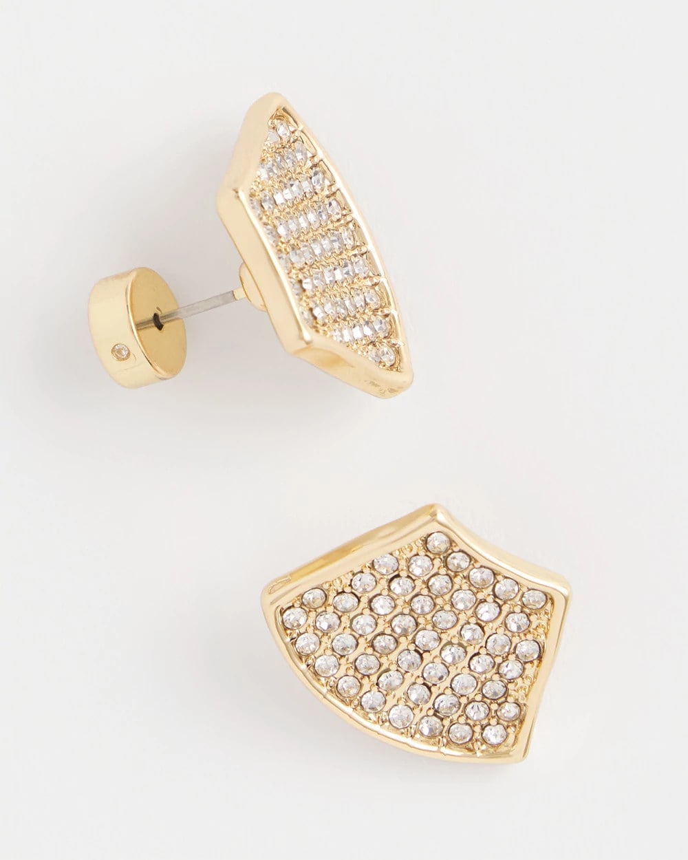 Chico's Gold Glitz Fan Earrings GOLD