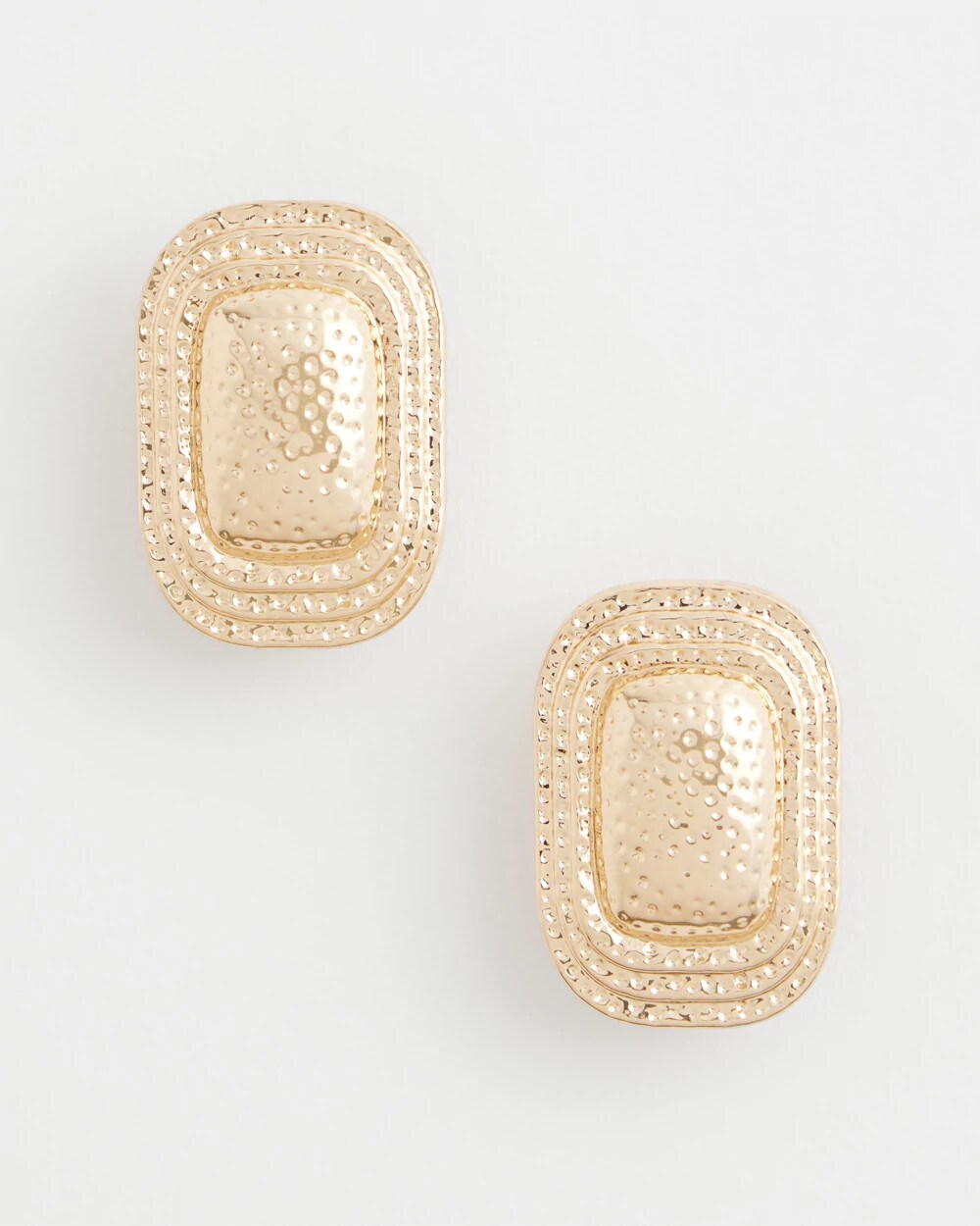 Chico's No Droop® Goldtone Square Clip-On Earrings GOLD