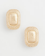 Chico's No Droop® Goldtone Square Clip-On Earrings GOLD
