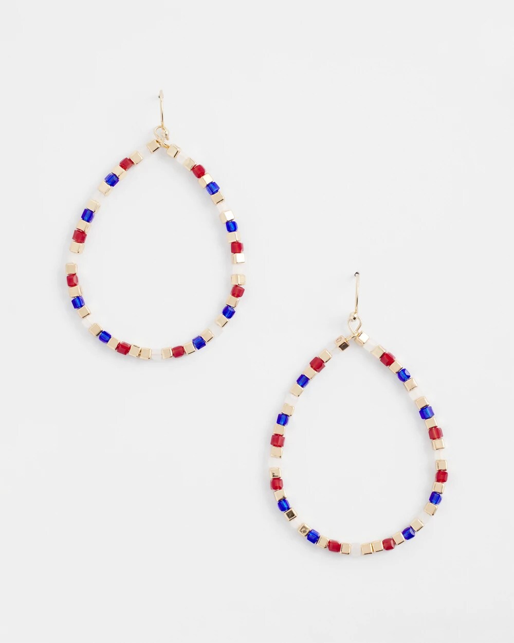 Chico's No Droop® Red White & Blue Earrings MULTI