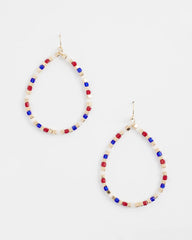 Chico's No Droop® Red White & Blue Earrings MULTI