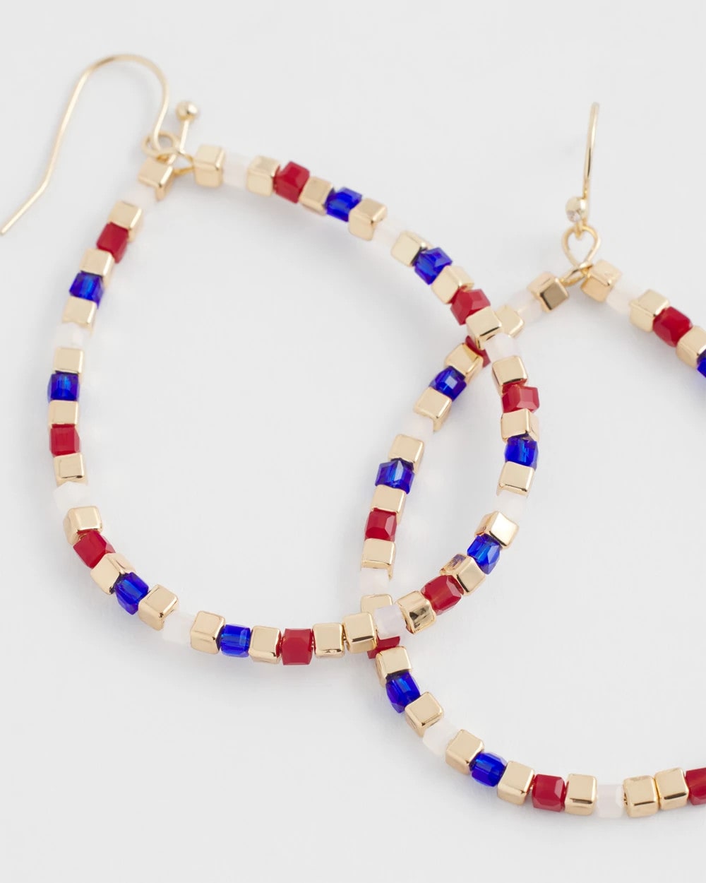 Chico's No Droop® Red White & Blue Earrings MULTI