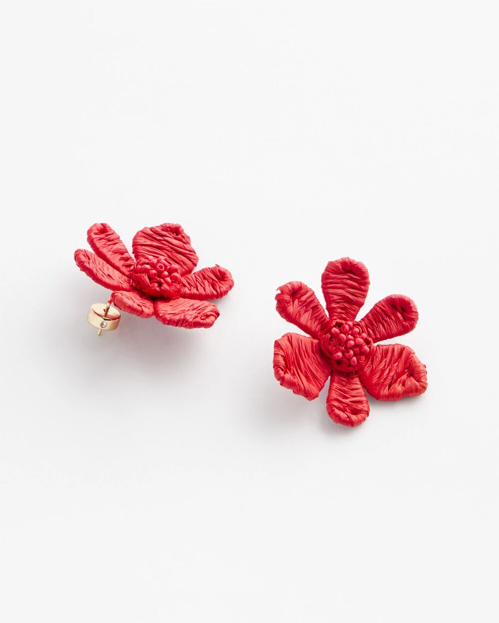 Chico's No Droop™ Coral Floral Stud Earrings CORAL