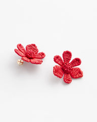 Chico's No Droop™ Coral Floral Stud Earrings CORAL