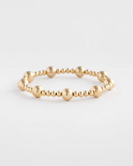 Chico's Gold-tone Medium Bead Stretch Bracelet