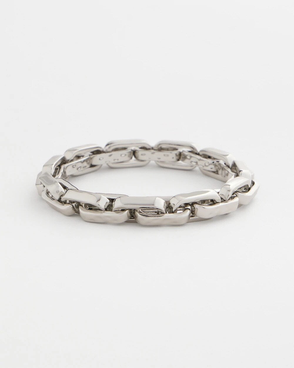 Chico's Silver Link Stretch Bracelet SILVER