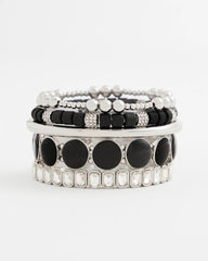 Chico's Reversible Round Stretch Bracelet BLACK