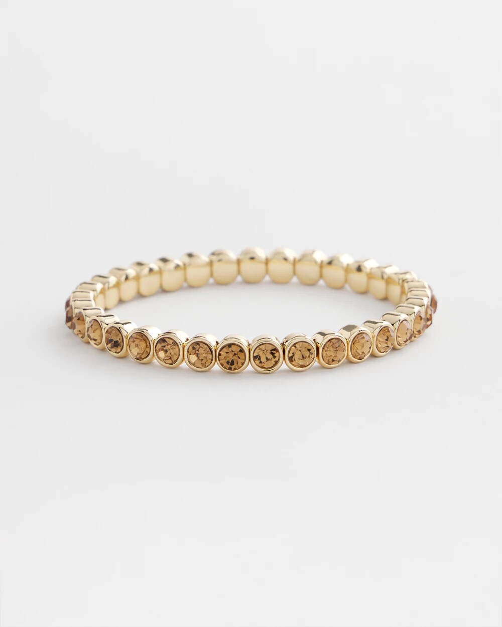 Chico's Amber Hues Shiny Stretch Bracelet GOLD