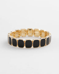Chico's Chico's Originals Black Square Stretch Bracelet BLACK