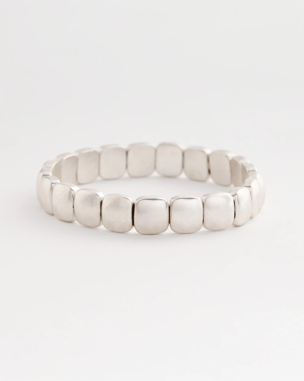 Chico's Silvertone Stretch Bracelet SILVER