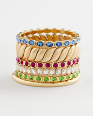 Chico's Small Faceted Stretch Bracelet BLUE