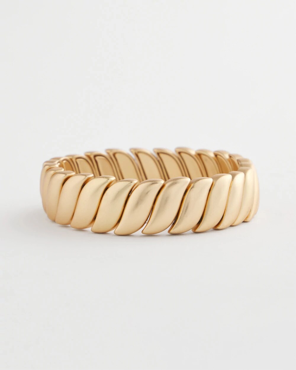 Chico's Matte Twist Stretch Bracelet GOLD