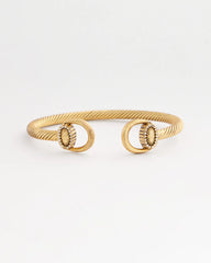 Chico's Equestrian Horsebit Goldtone Cuff Bracelet GOLD