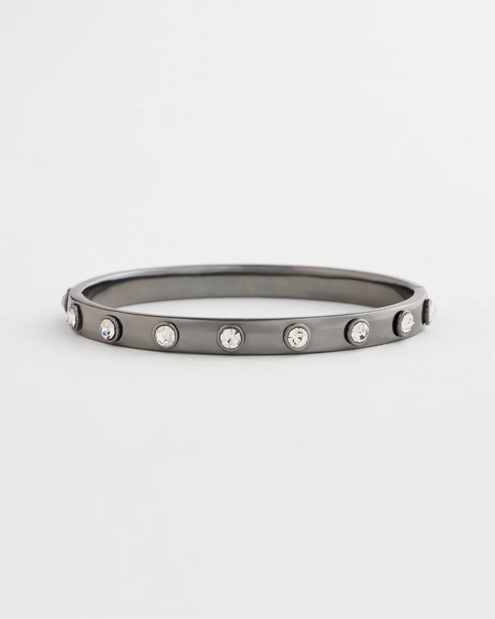 Chico's Hematite Rhinestone Tone Bangle HEMATITE