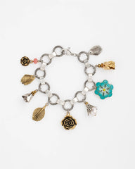 Chico's Spring Flower Charm Bracelet MULTI