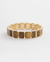 Chico's Neutral Square Stretch Bracelet NEUTRAL