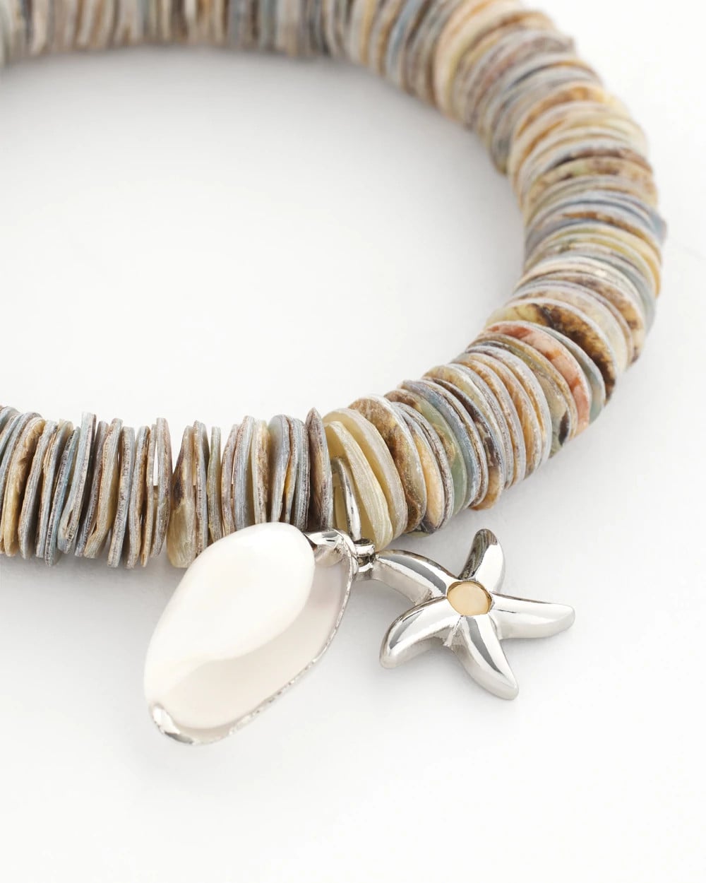 Chico's Agate Stretch Charm Bracelet NEUTRAL