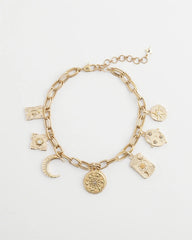 Chico's Gold Celestial Charm Necklace GOLD