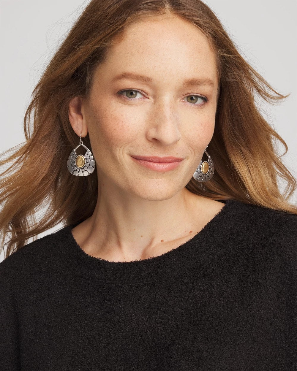 Chico's Island Metal Drop Earrings MIXED METALS