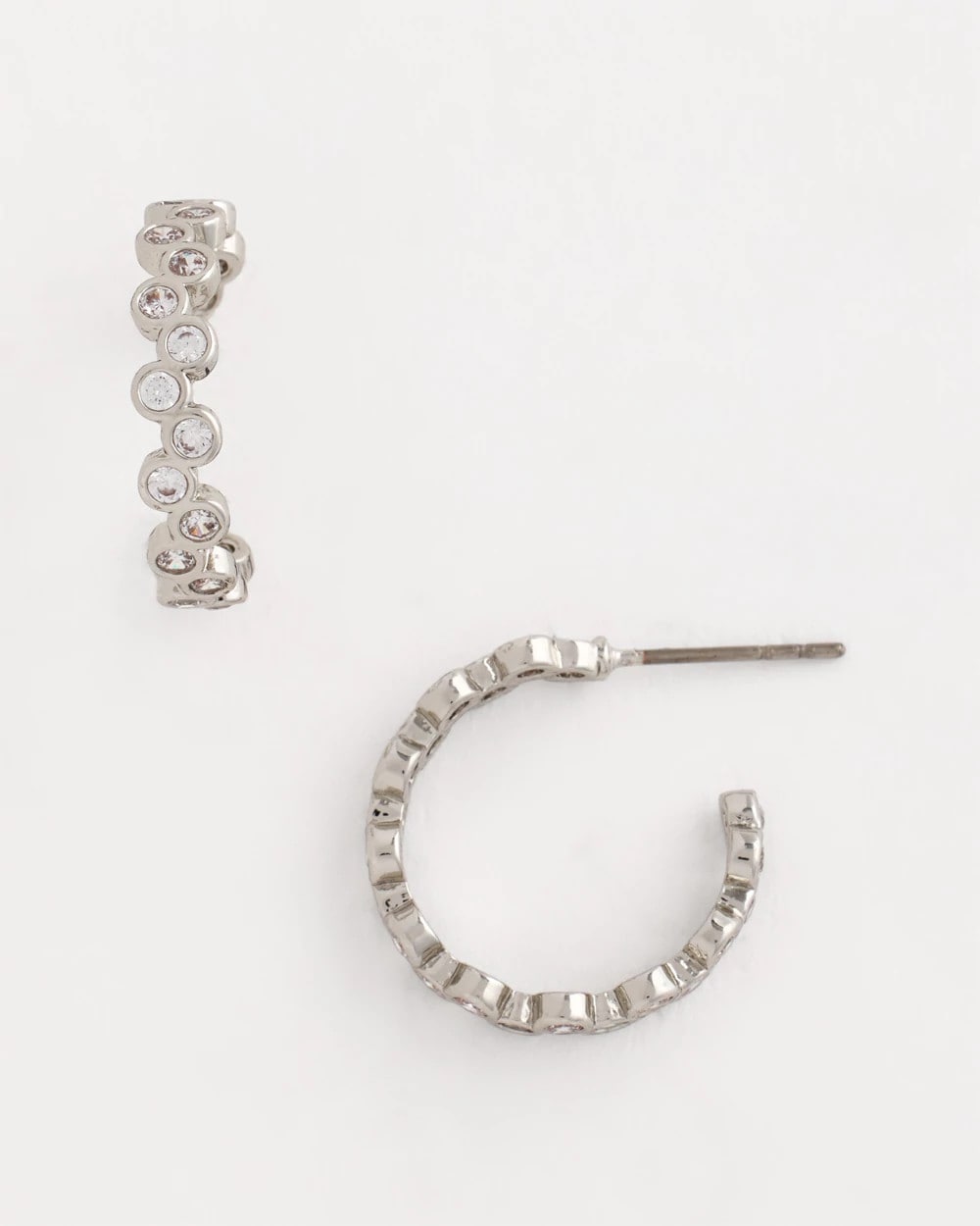 Chico's No Droop® Silvertone Hoop Earrings SILVER