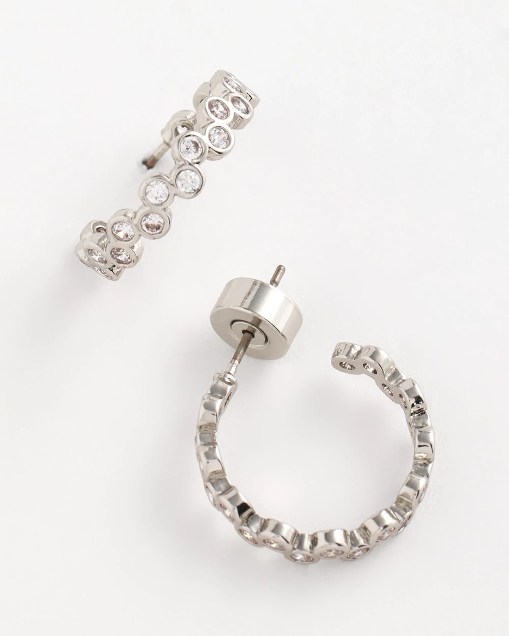 Chico's No Droop® Silvertone Hoop Earrings SILVER