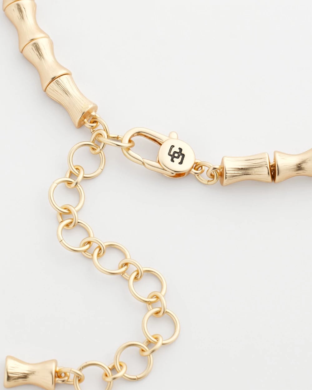 Chico's Golden Bamboo Collar Necklace GOLD