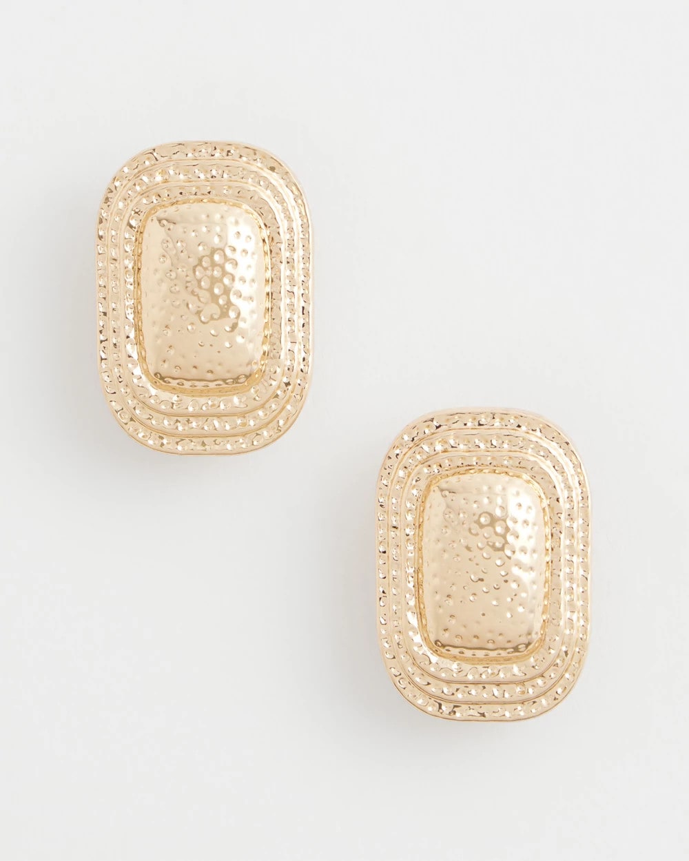 Chico's No Droop® Goldtone Square Clip-On Earrings GOLD