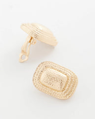 Chico's No Droop® Goldtone Square Clip-On Earrings GOLD