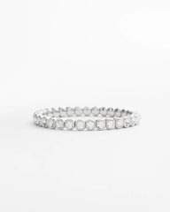Chico's Faux Tennis Stretch Bracelet SILVER