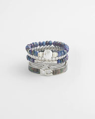 Chico's Faux Tennis Stretch Bracelet SILVER