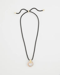 Chico's Adjustable Tri-Tone Pendant Necklace MIXED METALS
