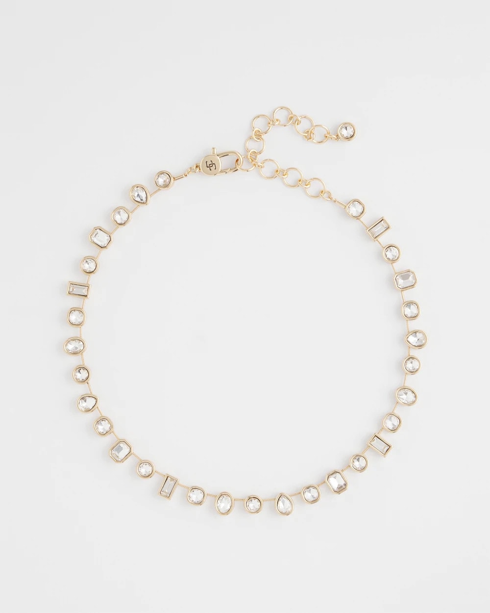 Chico's Bezel Set Short Goldtone Necklace GOLD