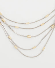 Chico's Mixed Metal Multi-Strand Necklace MIXED METALS
