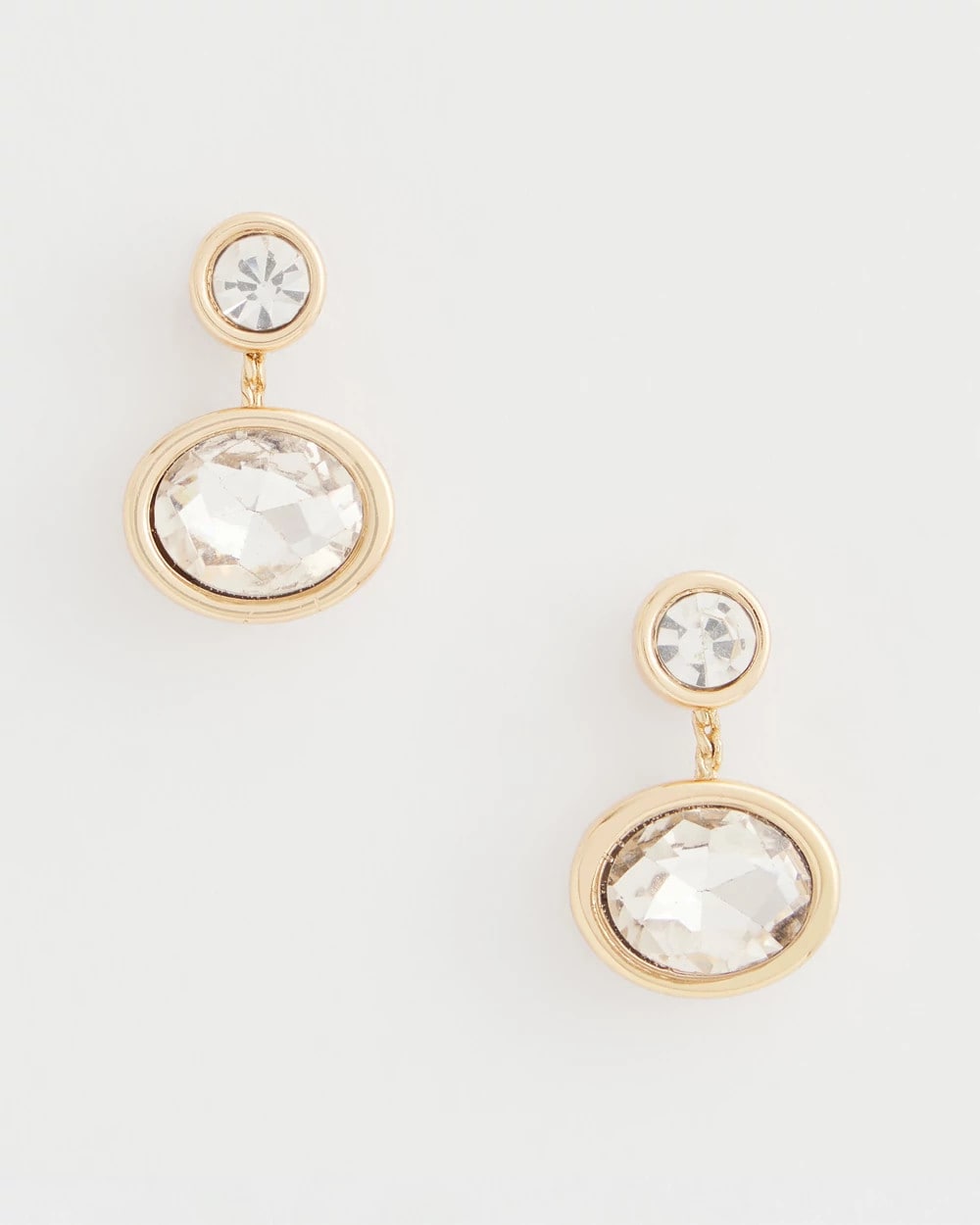 Chico's Goldtone Bezel Stud Earrings GOLD