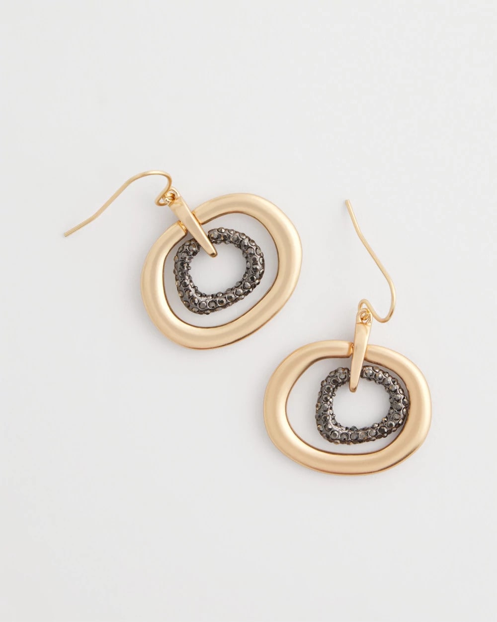 Chico's Pave Mixed Metal Earrings MIXED METALS