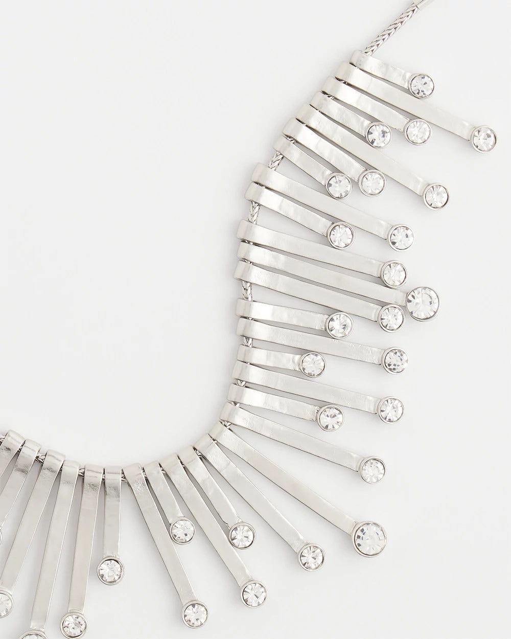 Chico's Chico’s Originals Silver Slice & Gem Bib SILVER