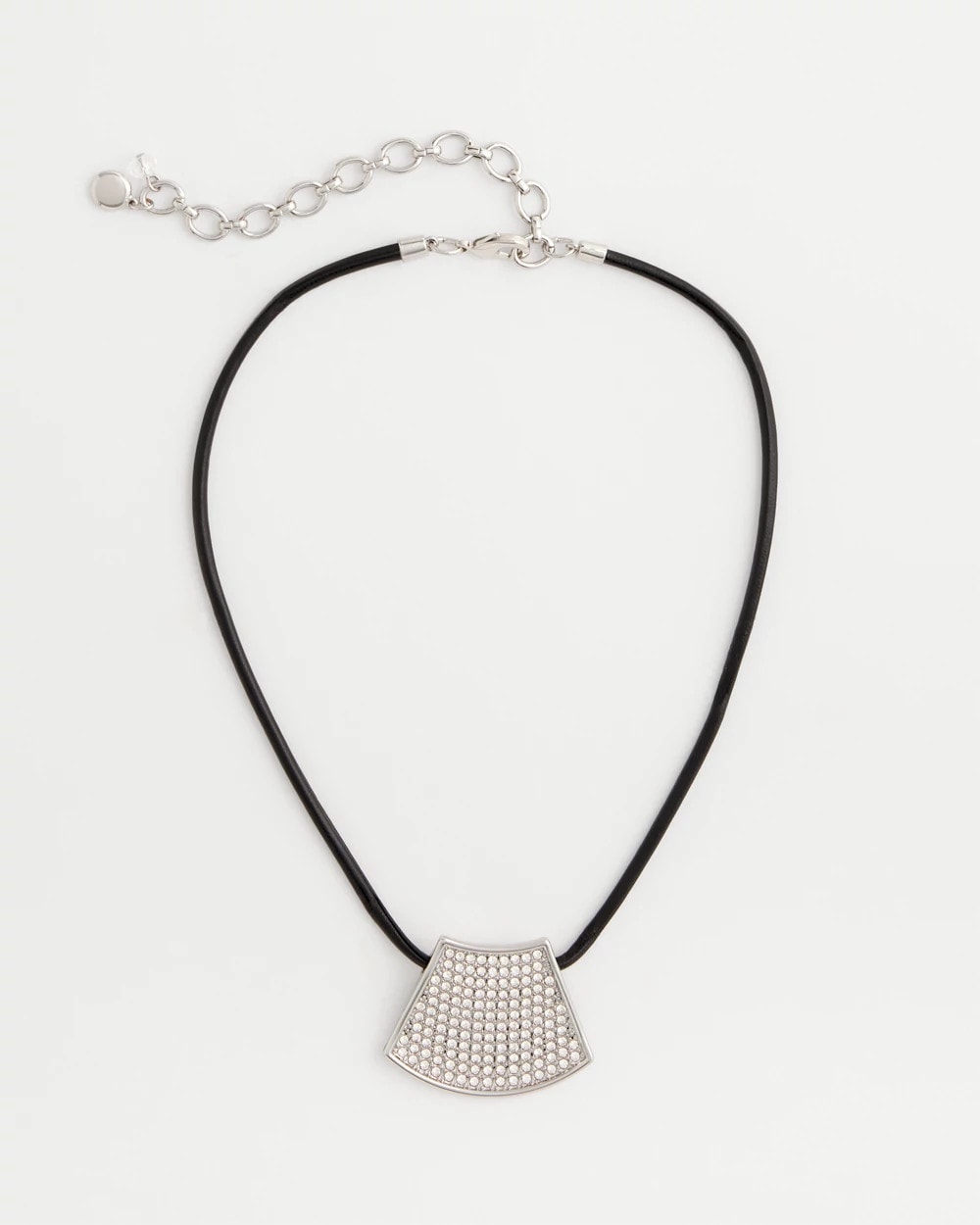 Chico's Silver Glitz Pendant Necklace SILVER