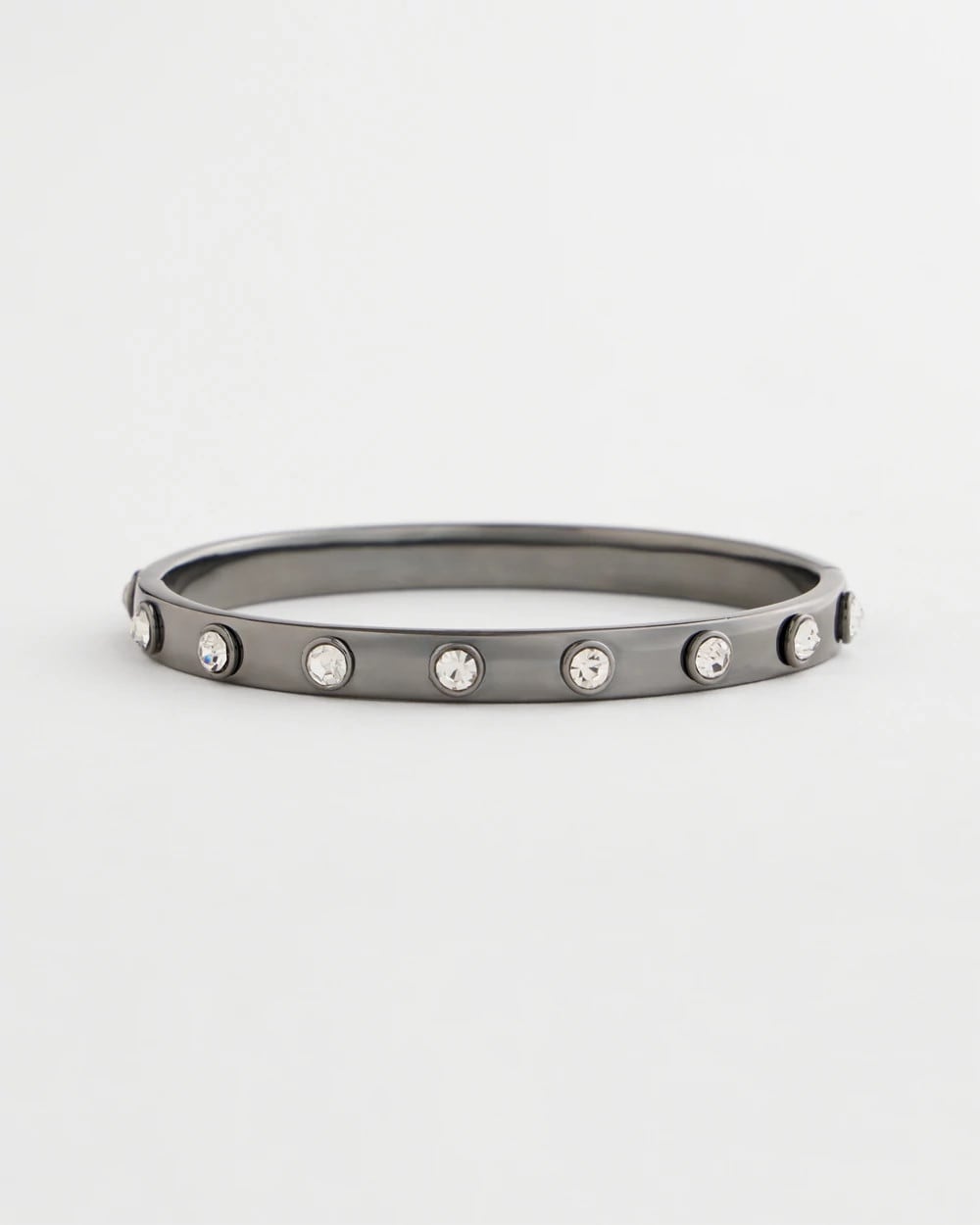 Chico's Hematite Rhinestone Tone Bangle HEMATITE