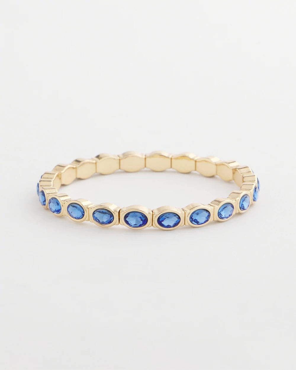 Chico's Small Faceted Stretch Bracelet BLUE